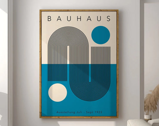 DecorBites™ Geometric Bauhaus Canvas Poster for Modern Home