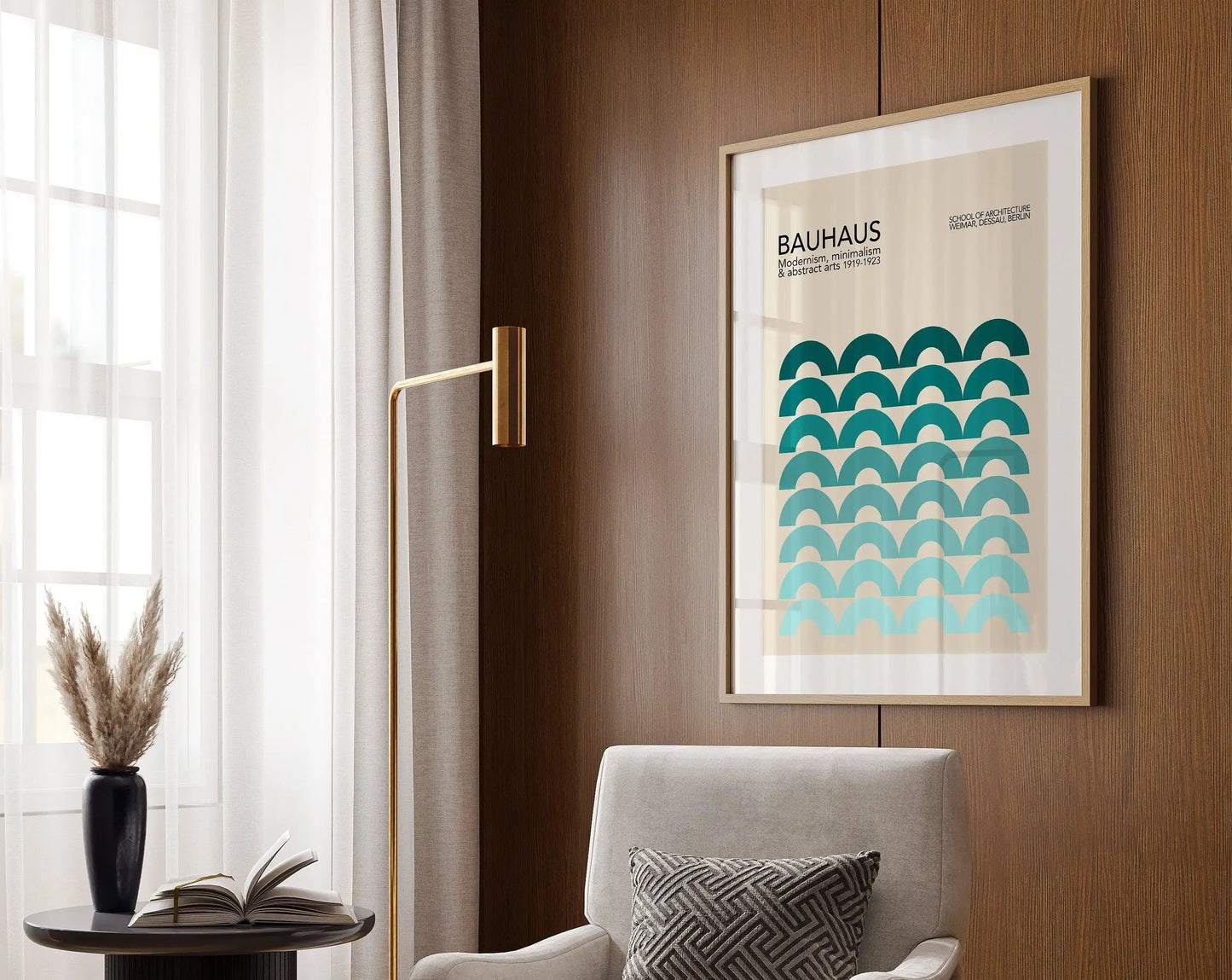 DecorBites™ Geometric Bauhaus Canvas Poster for Modern Home