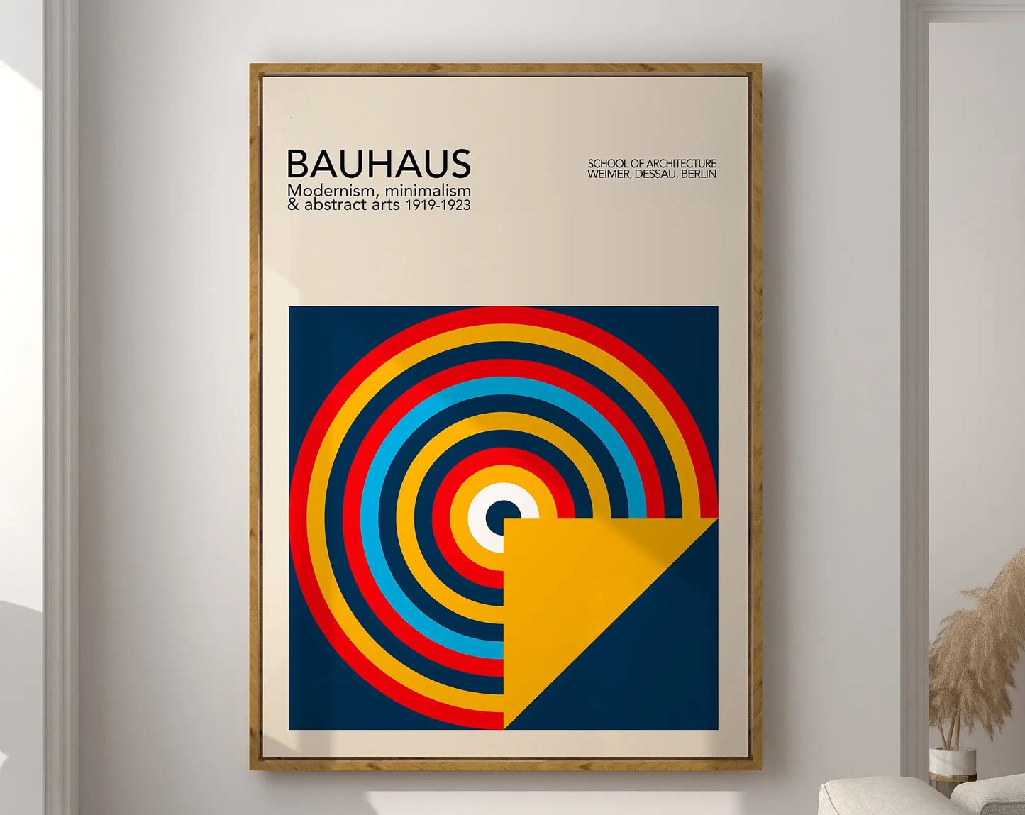 DecorBites™ Geometric Bauhaus Canvas Poster for Modern Home