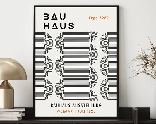 DecorBites™ Geometric Bauhaus Canvas Poster - Modern Mid Century Decor