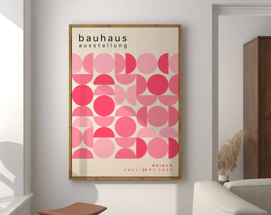 DecorBites™ Geometric Bauhaus Canvas Poster - Modern Mid-Century Wall Art