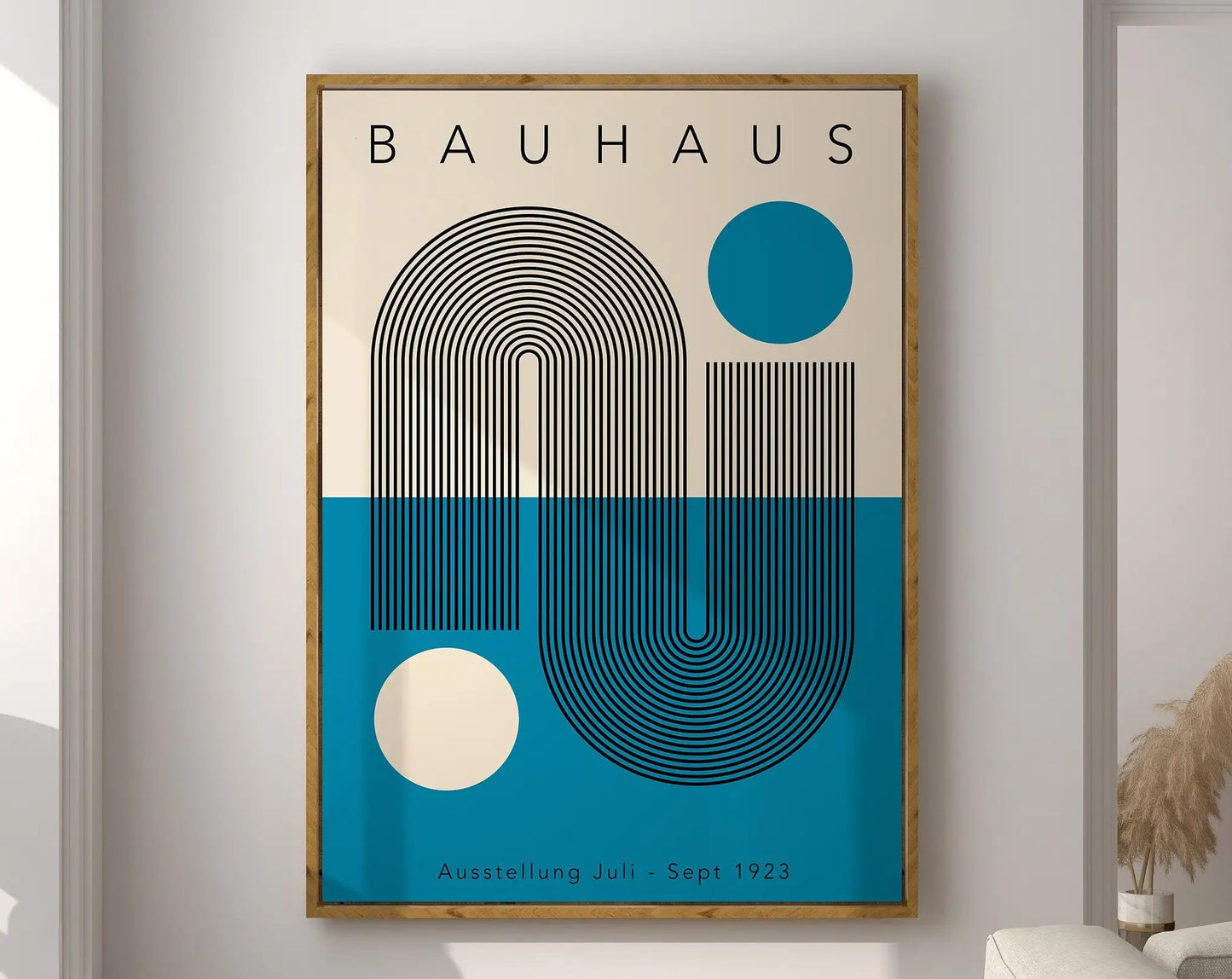 DecorBites™ Geometric Bauhaus Canvas Poster, Modern Retro Wall Art