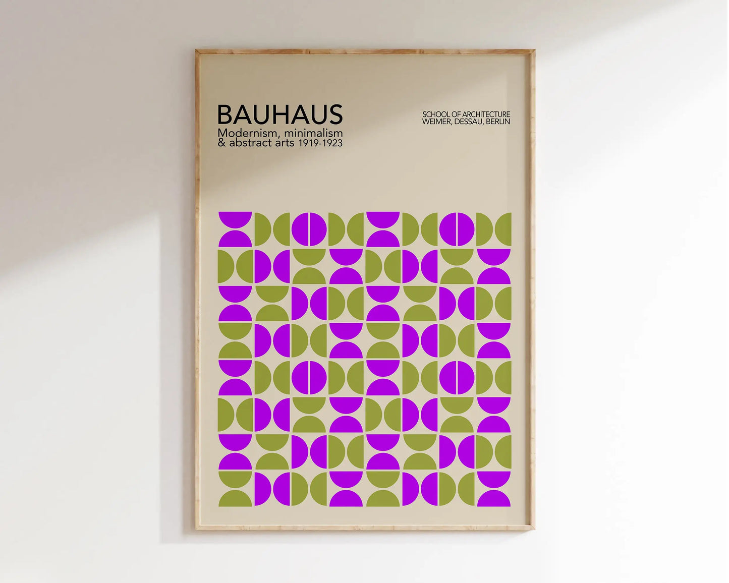DecorBites™ Geometric Bauhaus Canvas Poster, Modern Retro Wall Art