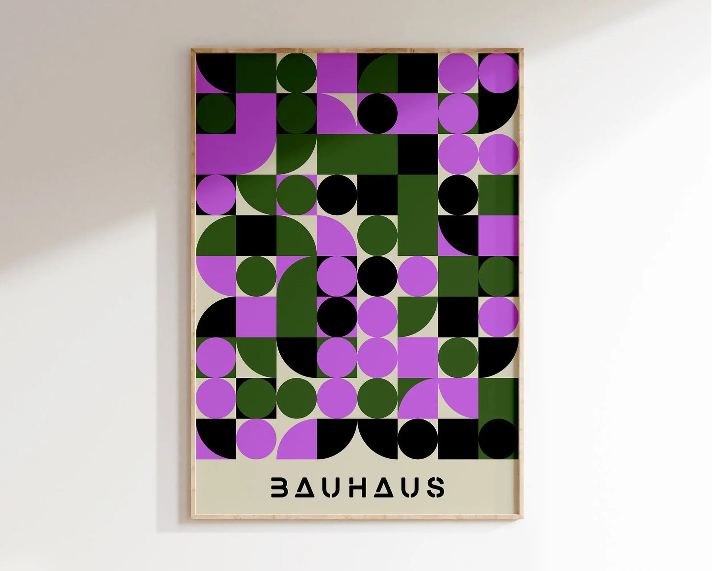 DecorBites™ Geometric Bauhaus Canvas Poster, Modern Retro Wall Art