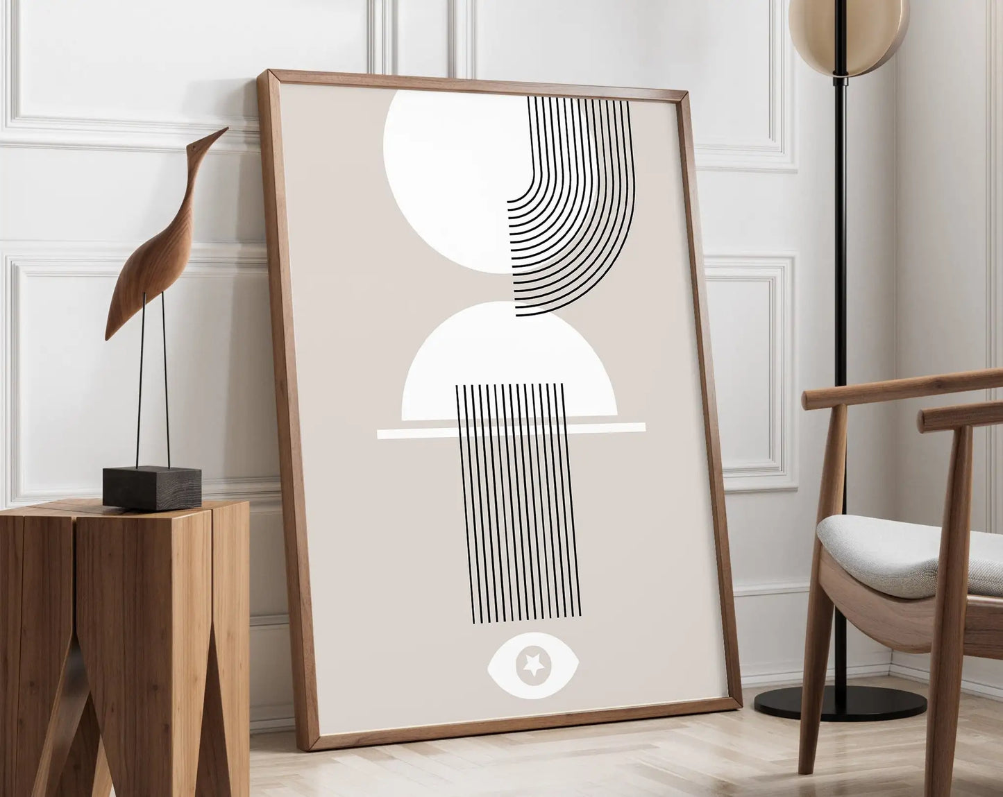 DecorBites™ Geometric Bauhaus Canvas Poster, Modern Retro Wall Art
