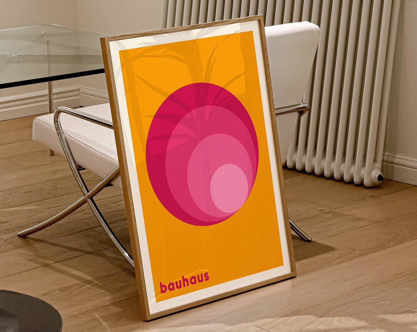 DecorBites™ Geometric Bauhaus Canvas Poster, Modern Retro Wall Art