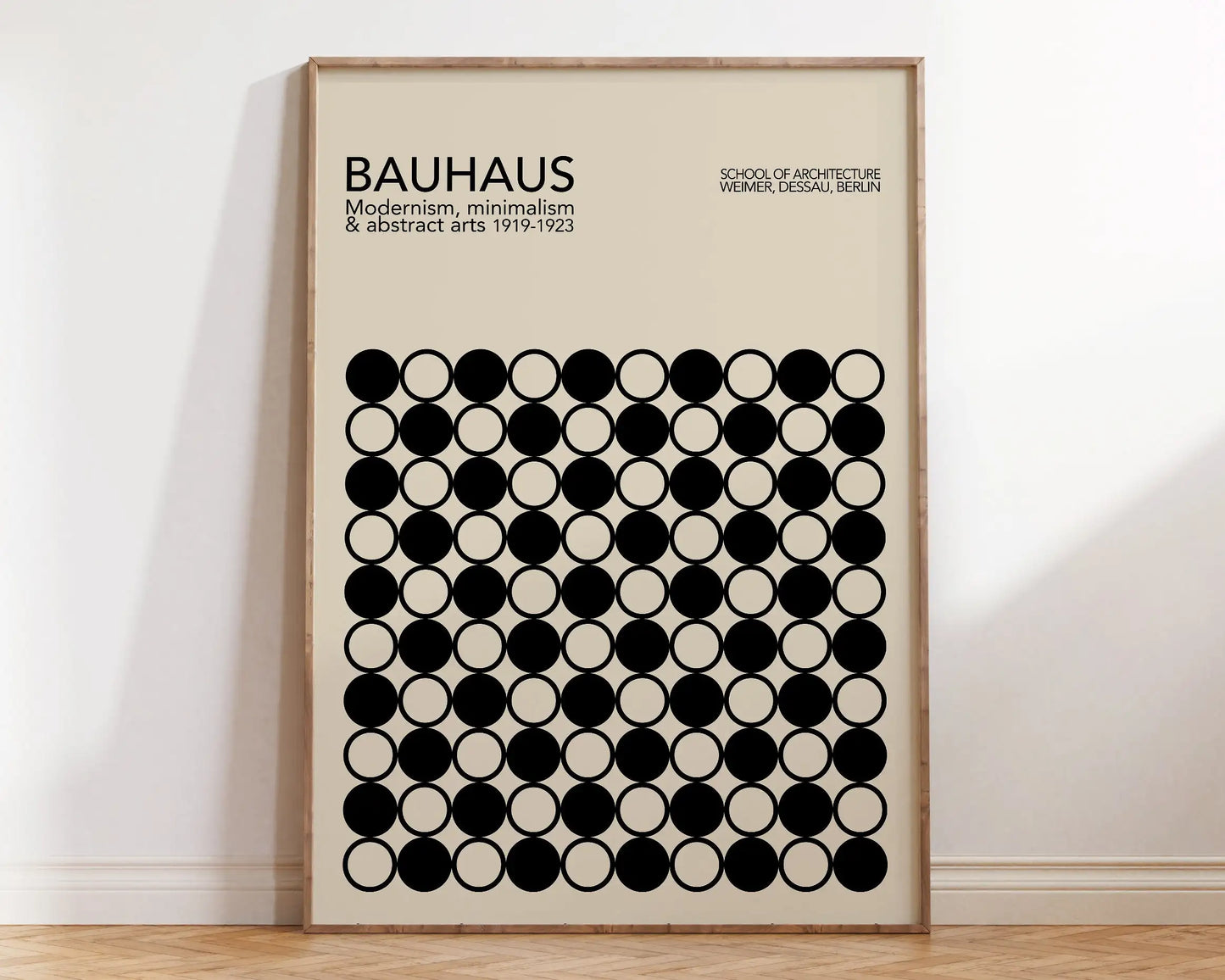 DecorBites™ Geometric Bauhaus Canvas Poster, Modern Retro Wall Art