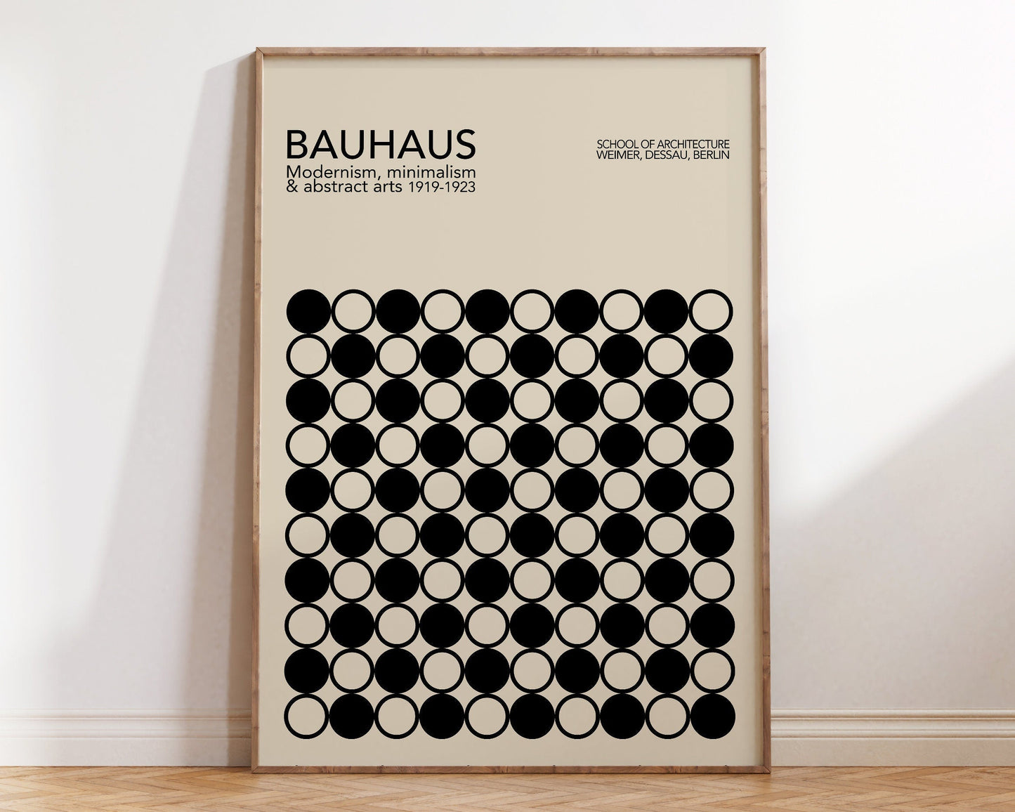 DecorBites™ Geometric Bauhaus Canvas Poster, Modern Retro Wall Art