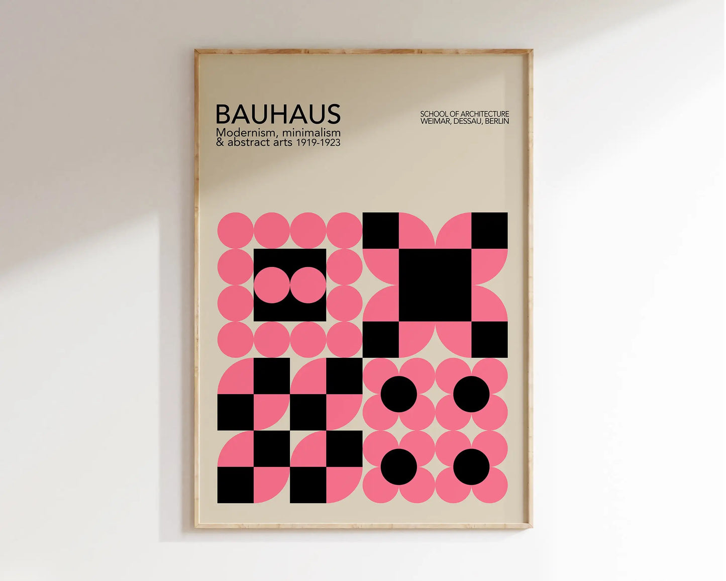 DecorBites™ Geometric Bauhaus Canvas Poster, Modern Retro Wall Art