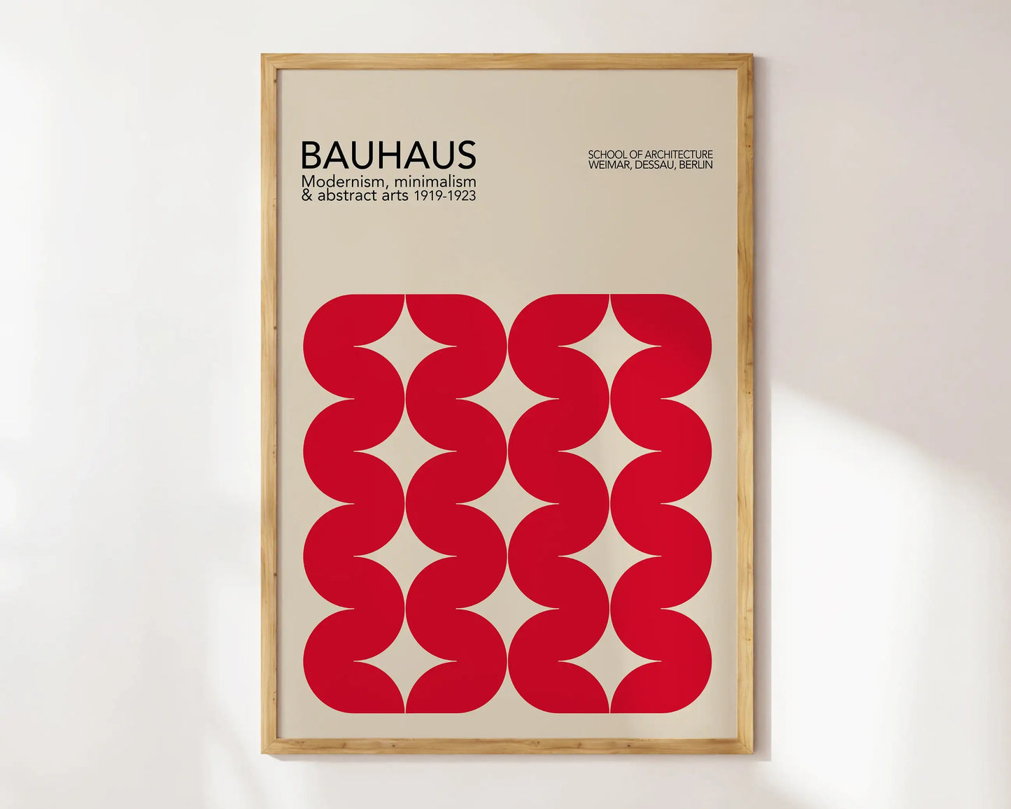 DecorBites™ Geometric Bauhaus Canvas Poster, Modern Retro Wall Art