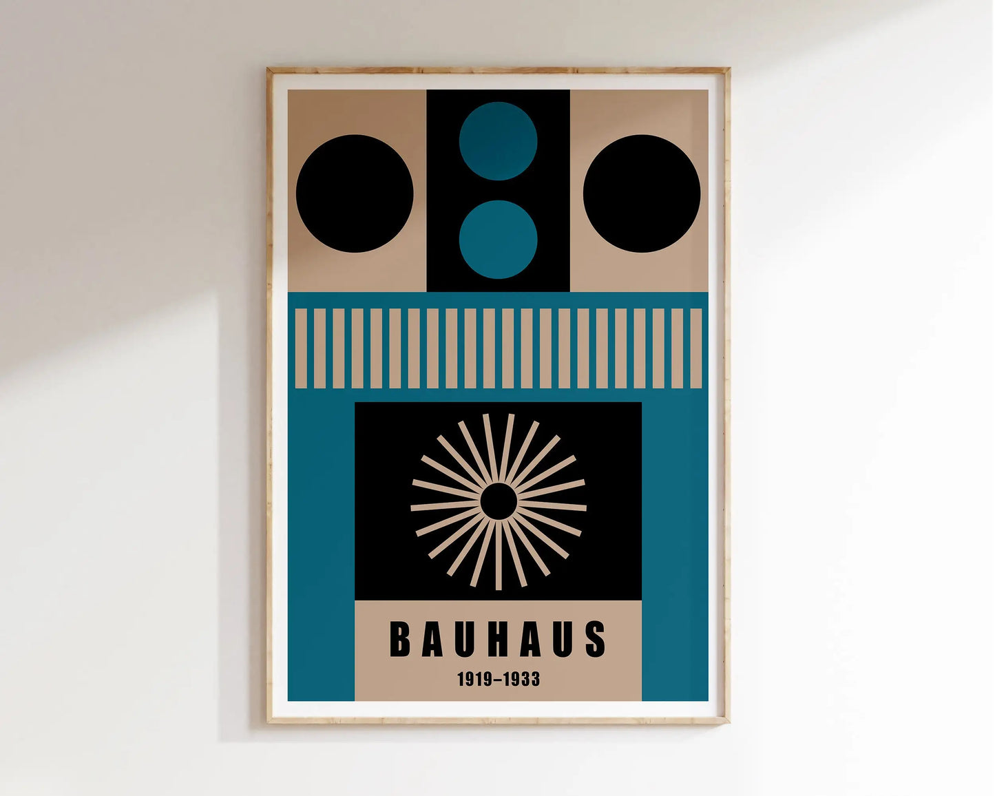 DecorBites™ Geometric Bauhaus Canvas Poster, Modern Retro Wall Art