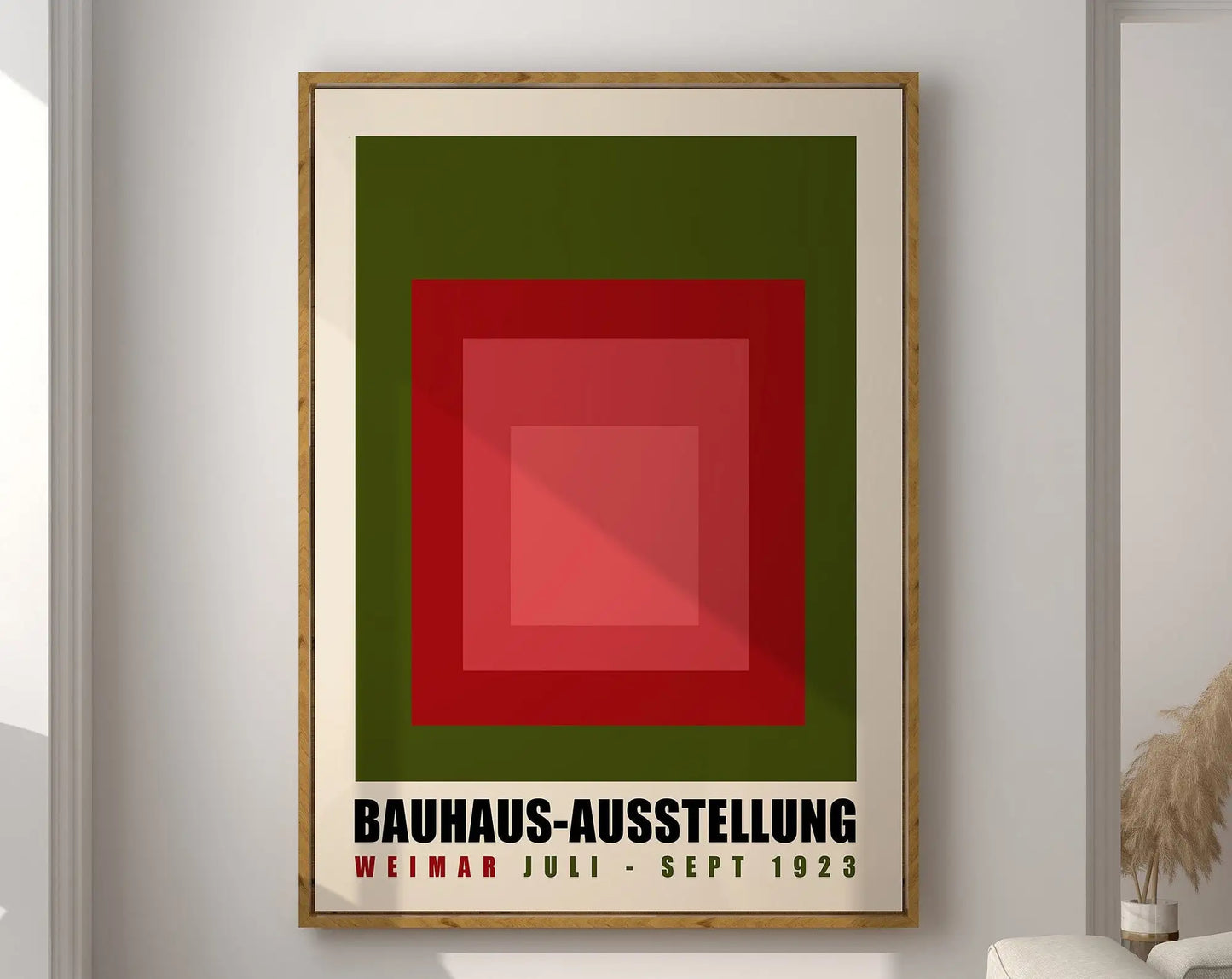 DecorBites™ Geometric Bauhaus Canvas Poster, Modern Retro Wall Art