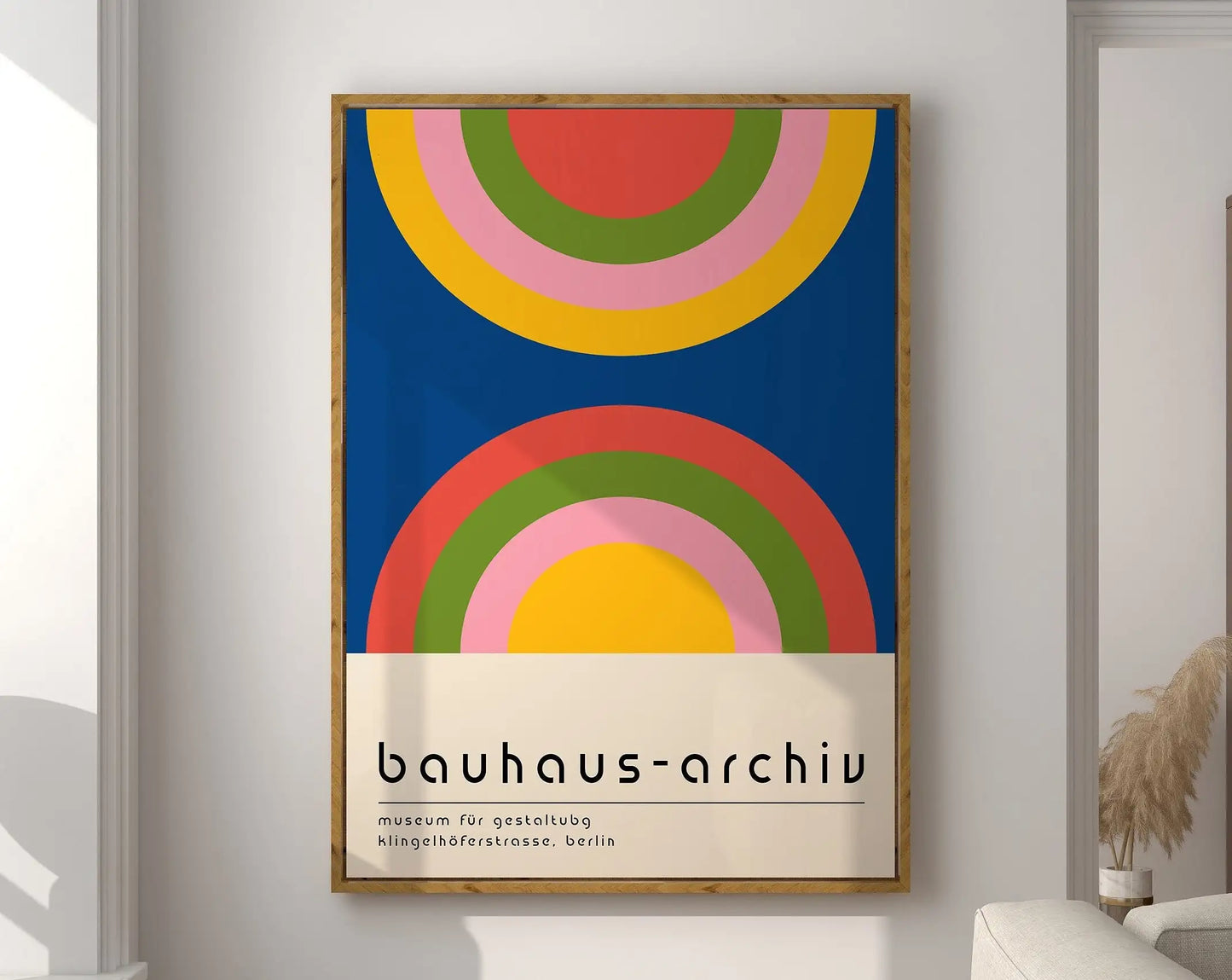 DecorBites™ Geometric Bauhaus Canvas Poster, Modern Retro Wall Art