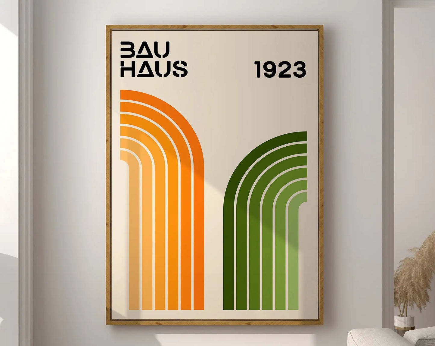 DecorBites™ Geometric Bauhaus Canvas Poster, Modern Retro Wall Art