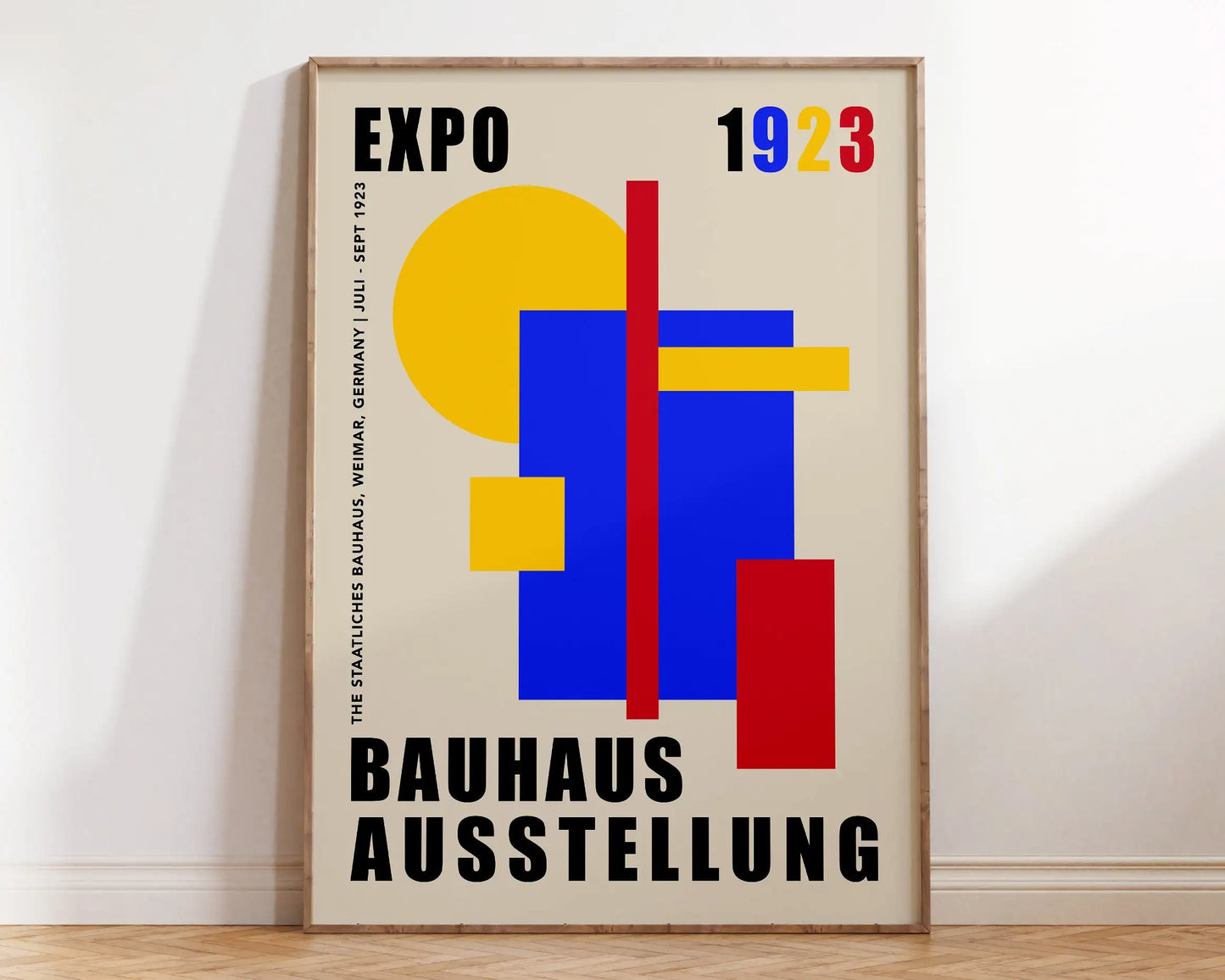 DecorBites™ Geometric Bauhaus Canvas Poster, Modern Retro Wall Art