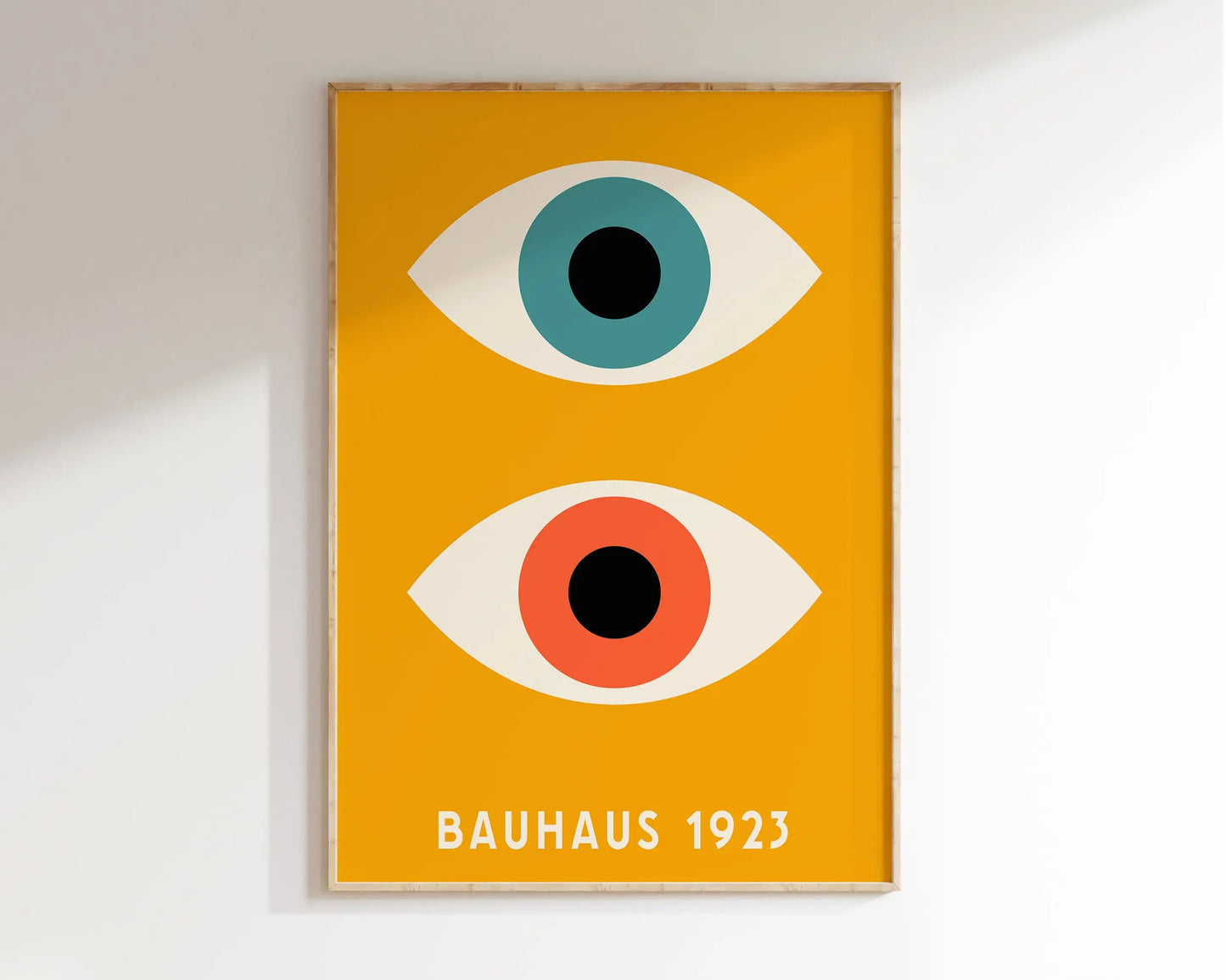 DecorBites™ Geometric Bauhaus Canvas Poster: Retro Mid-Century Decor