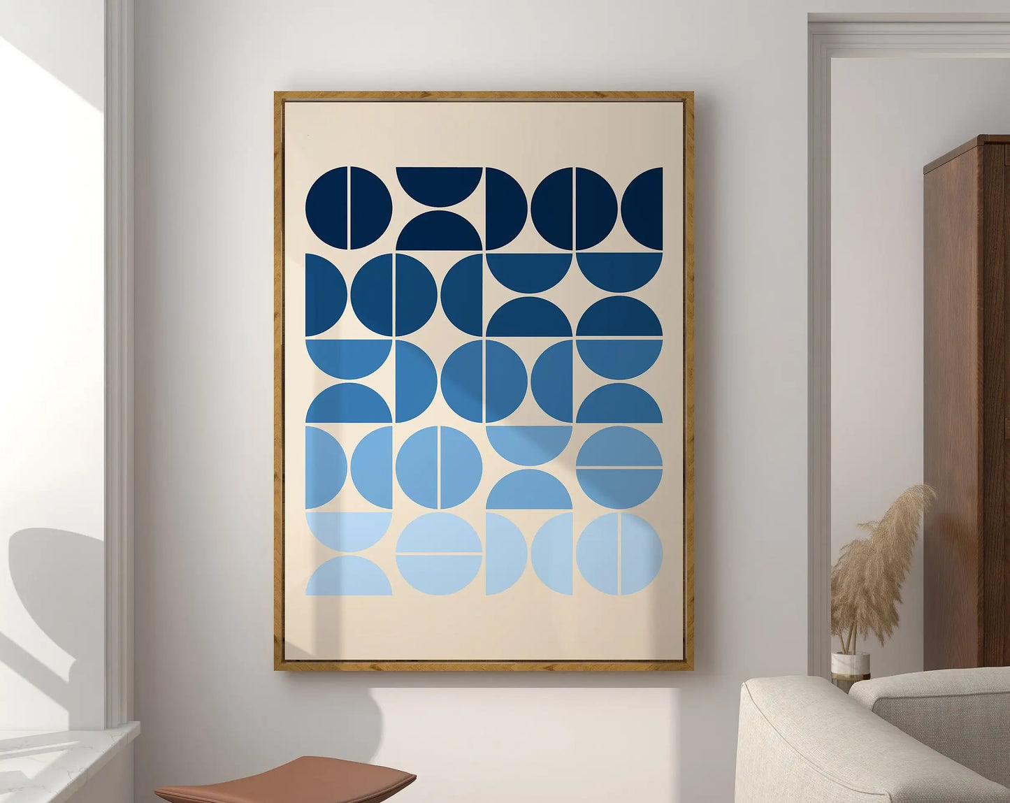 DecorBites™ Geometric Canvas Poster Retro Mid Century Wall Art