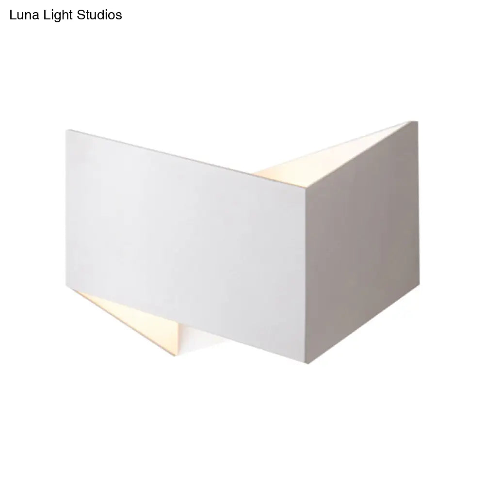 DecorBites™ Geometric LED Wall Sconce in White/Black for Modern Stairways