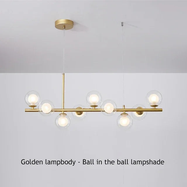DecorBites™ Glass Ball Ceiling Chandelier for Dining Room