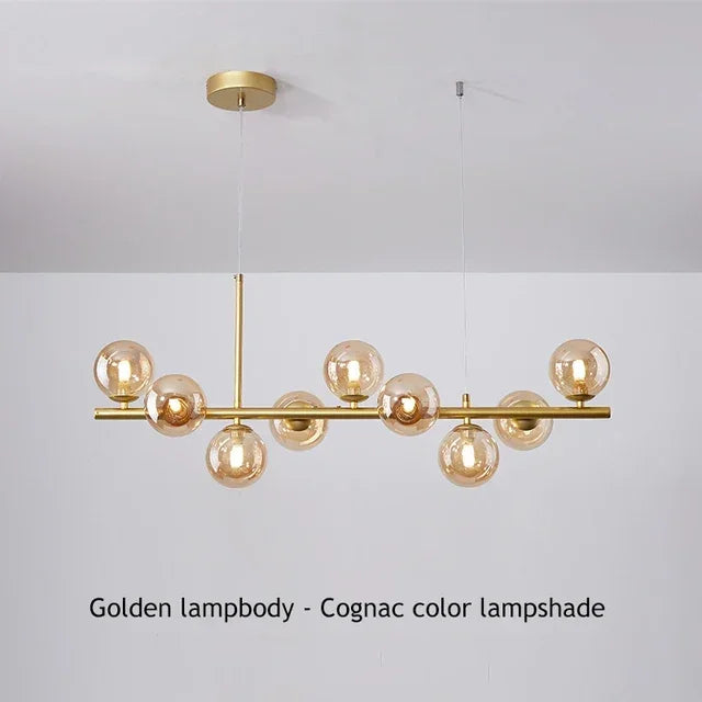 DecorBites™ Glass Ball Ceiling Chandelier for Dining Room