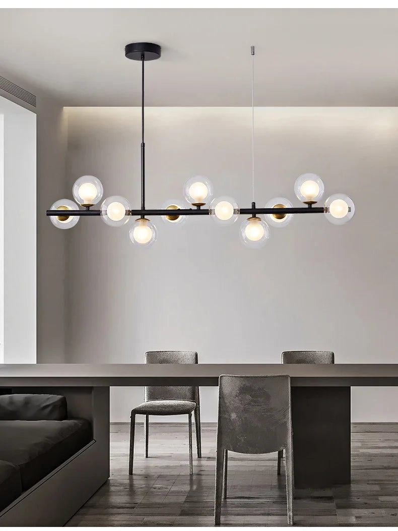 DecorBites™ Glass Ball Ceiling Chandelier for Dining Room