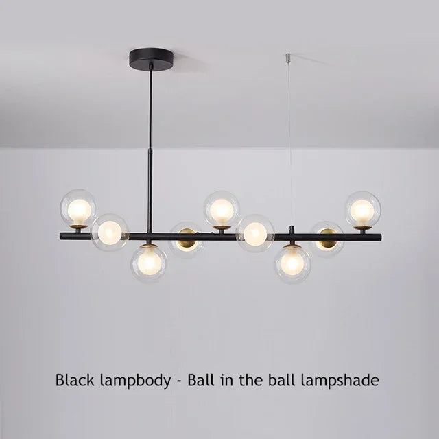 DecorBites™ Glass Ball Ceiling Chandelier for Home Decor