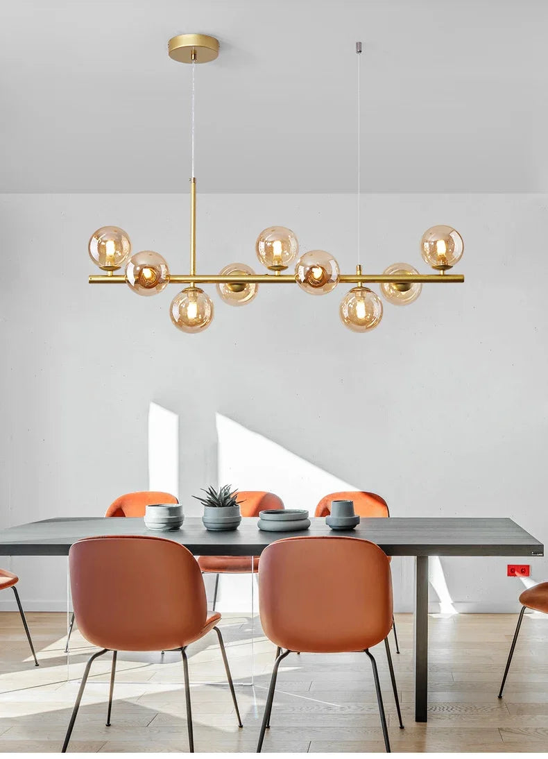 DecorBites™ Glass Ball Ceiling Chandelier for Home Lighting