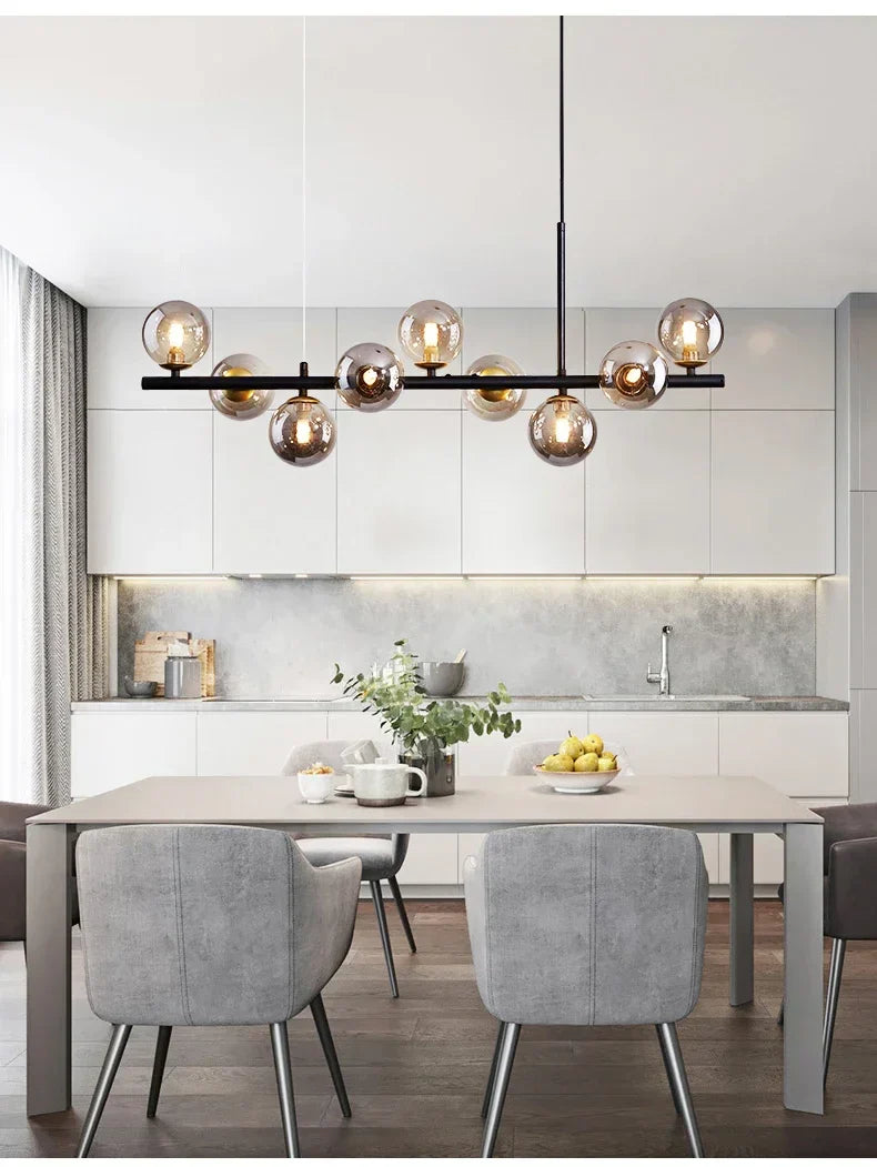 DecorBites™ Glass Ball Ceiling Chandelier for Home Lighting