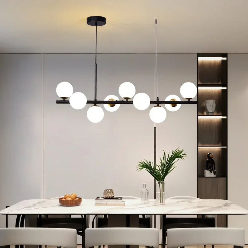 DecorBites™ Glass Ball Ceiling Chandelier for Home Lighting
