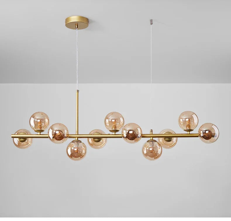 DecorBites™ Glass Ball Chandelier for Home Lighting