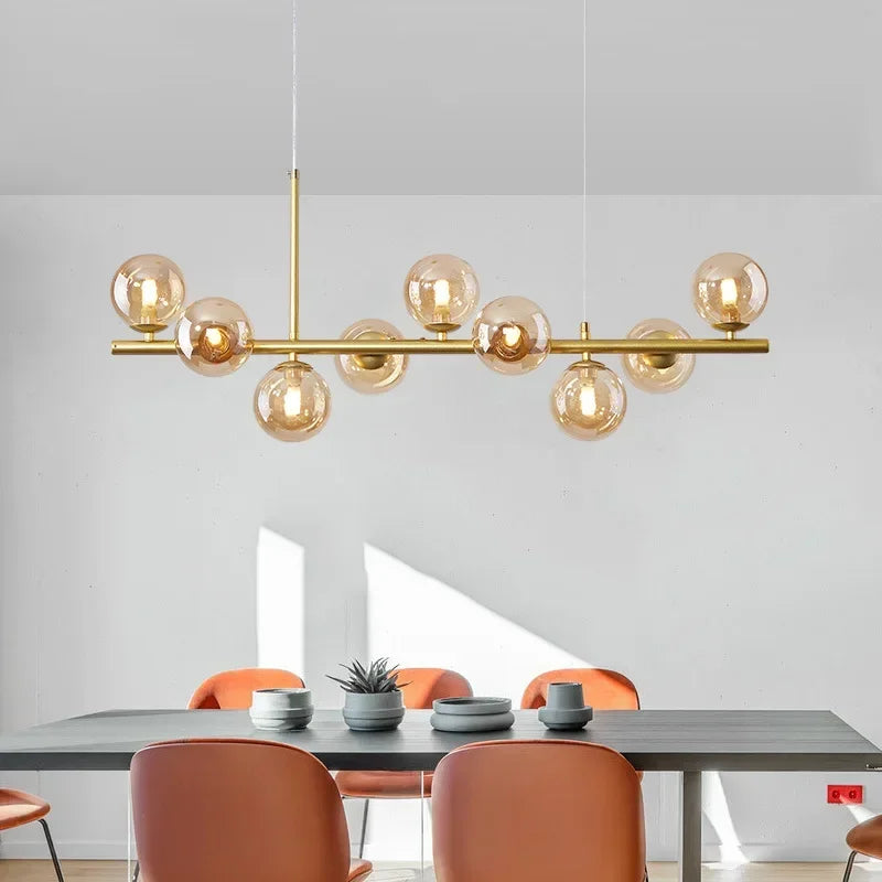 DecorBites™ Glass Ball Chandelier for Home Lighting