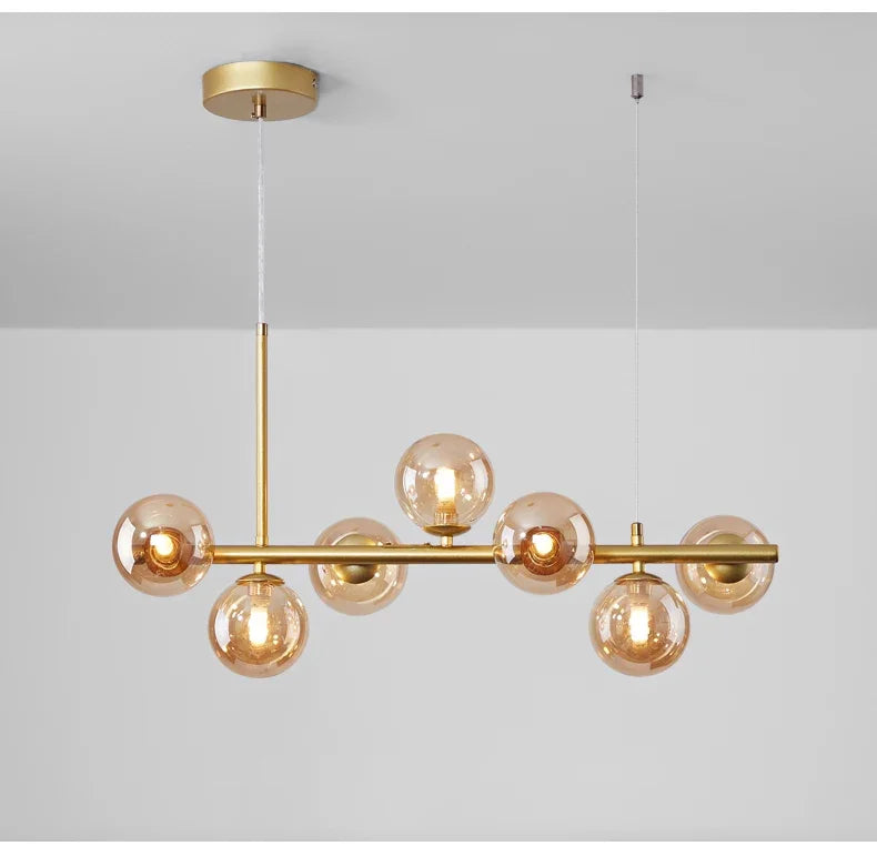 DecorBites™ Glass Ball Chandelier for Modern Home Lighting