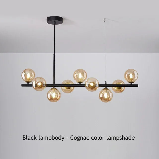 DecorBites™ Glass Ball Chandelier for Modern Home Lighting