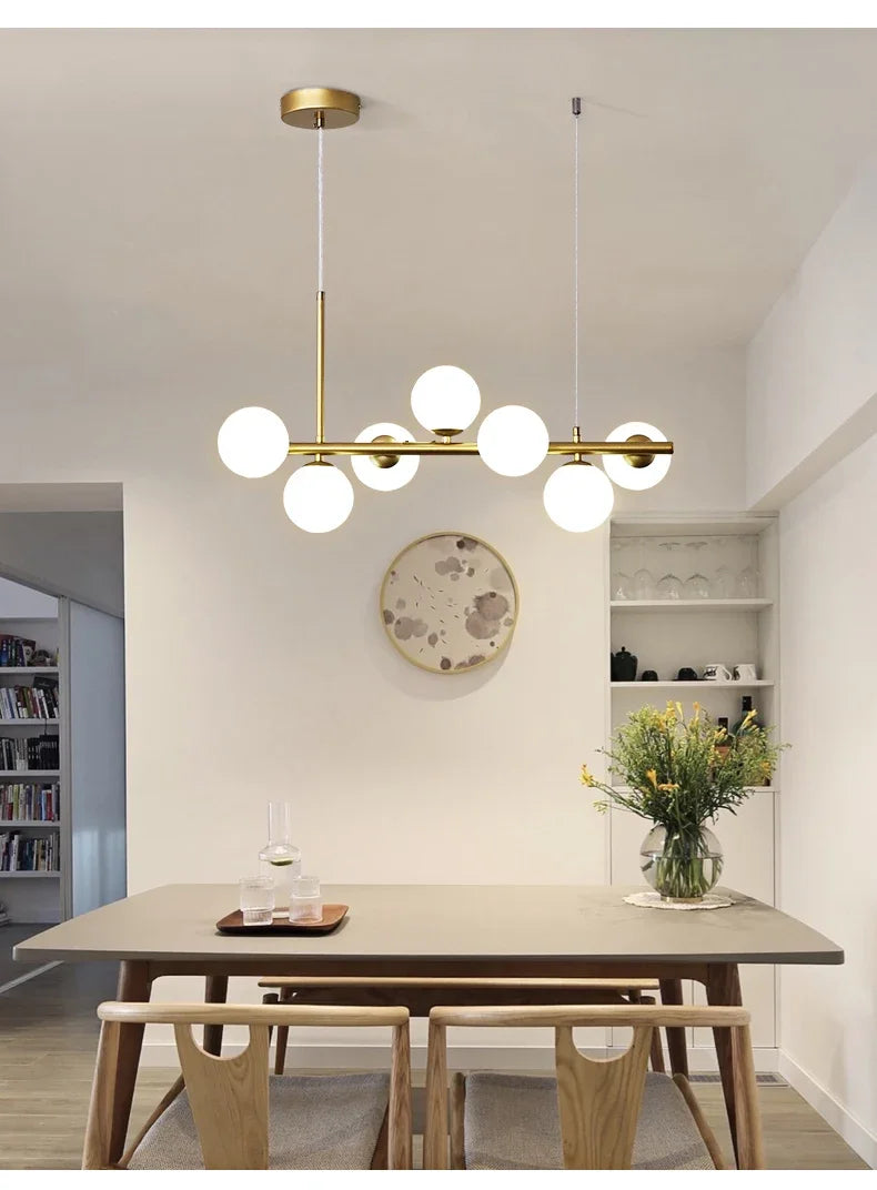 DecorBites™ Glass Ball Chandelier: Modern Ceiling Lighting Fixture
