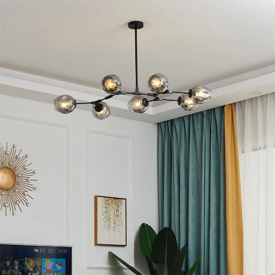 DecorBites™ Glass Ball LED Chandelier - Nordic Style