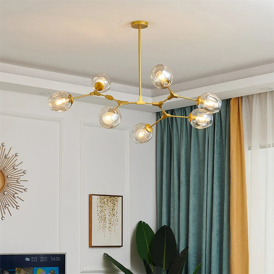 DecorBites™ Glass Ball LED Chandelier - Nordic Style