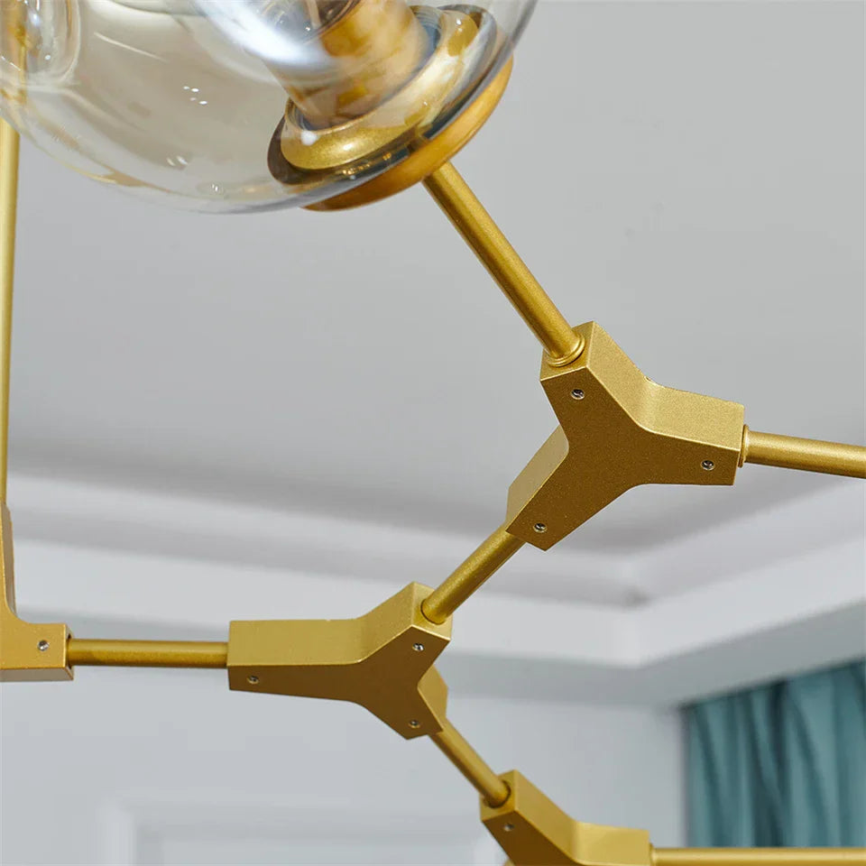 DecorBites™ Glass Ball LED Chandelier - Nordic Style