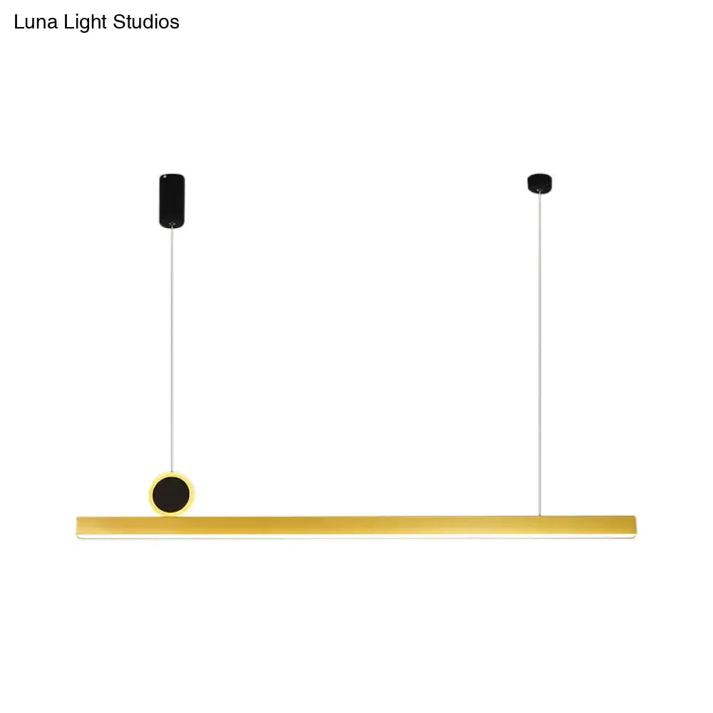 DecorBites™ Gold Bar Pendant LED Island Light Fixture - Stylish Minimalist Design, 39"/47" Wide