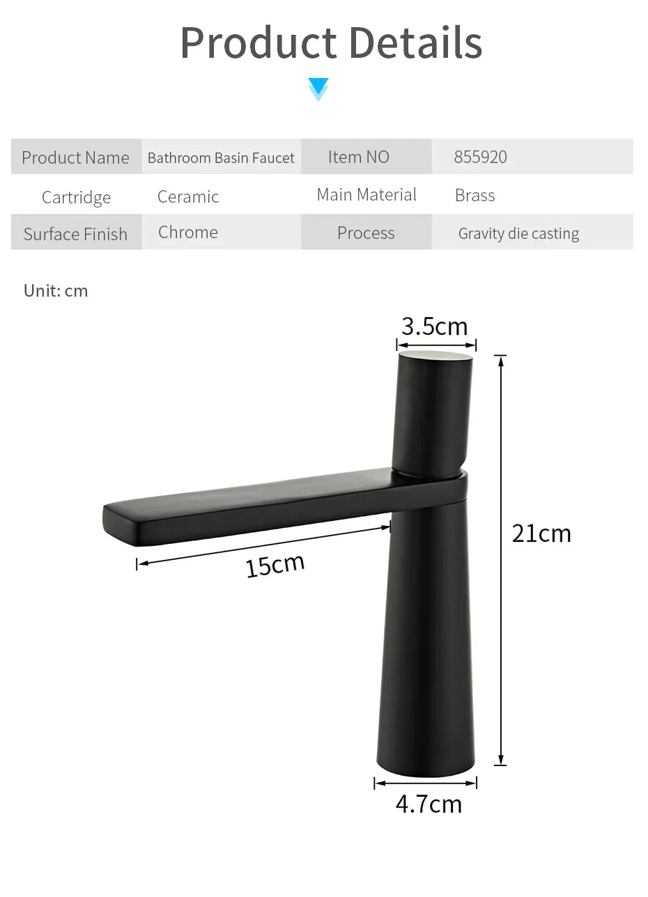 DecorBites™ Gold Brass Basin Faucet for Bathroom Sink