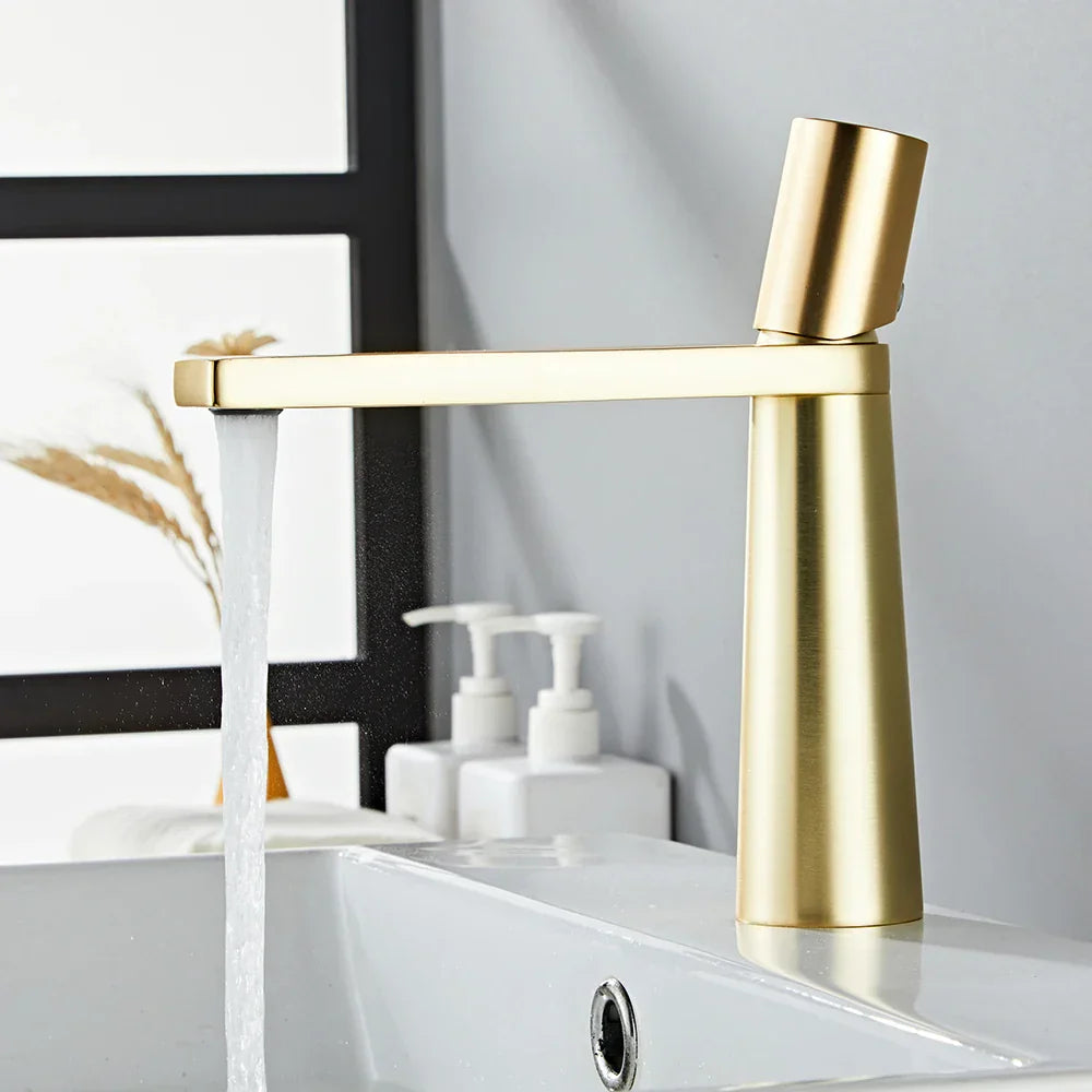 DecorBites™ Gold Brass Basin Faucet for Bathroom Sink