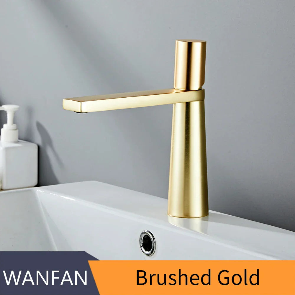 DecorBites™ Gold Brass Basin Faucet for Bathroom Sink