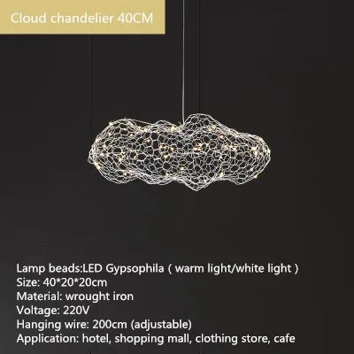 DecorBites™ Gold Cloud Pendant Lights for Home and Restaurant