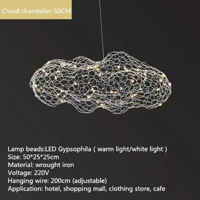 DecorBites™ Gold Cloud Pendant Lights for Home and Restaurant