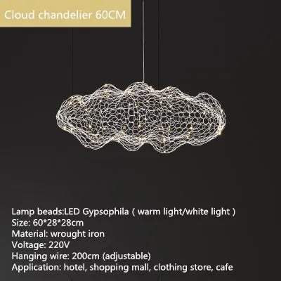 DecorBites™ Gold Cloud Pendant Lights for Home and Restaurant