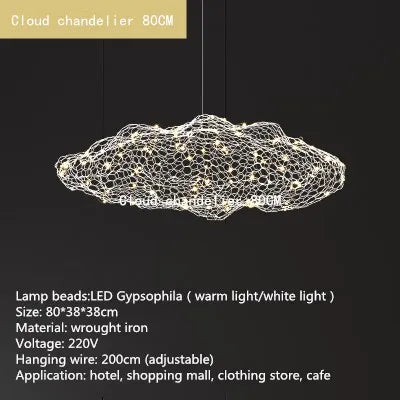 DecorBites™ Gold Cloud Pendant Lights for Home and Restaurant