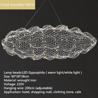 DecorBites™ Gold Cloud Pendant Lights for Home and Restaurant