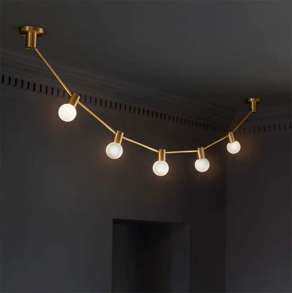 DecorBites™ Gold Frosted Glass Bubble Wall Light - 5-Light Post Modern Lamp