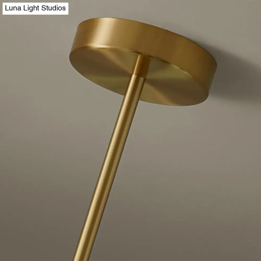 DecorBites™ Gold Linear Island Pendant Light with Spherical Glass Shade - Perfect for Dining Table and Minimalist Decor