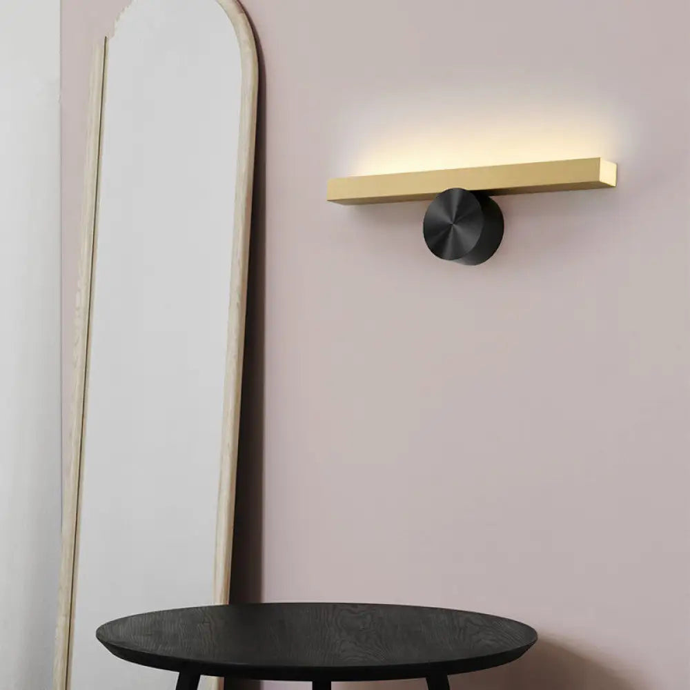 DecorBites™ Gold Metal Linear LED Wall Mount Light Fixture for Corridor - Modern Sconce Lighting