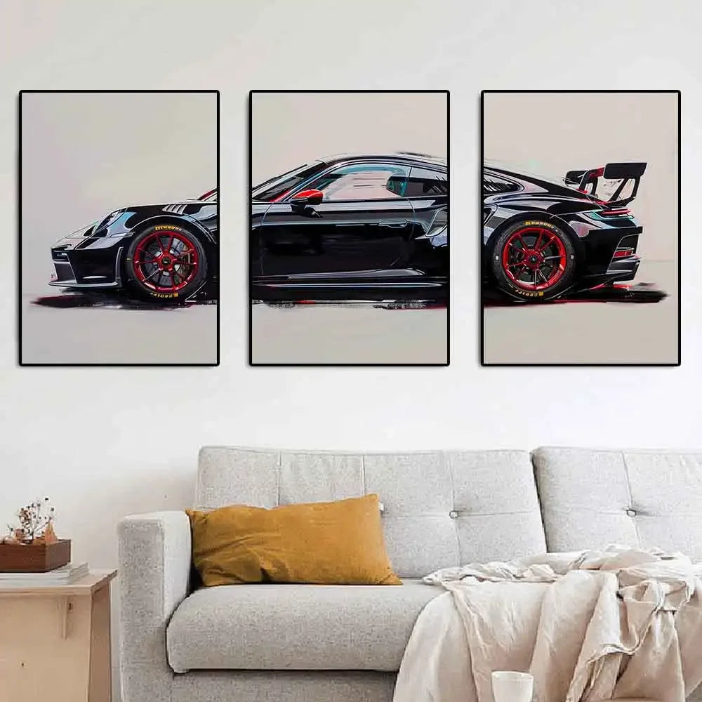 DecorBites™ GT3 RS Sports Car Canvas Wall Art